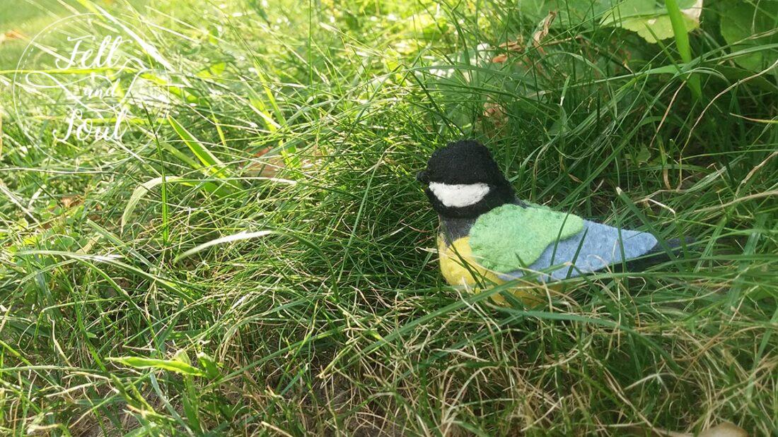 Felt and Soul - gyapjúfilcből kézzel varrt cinke