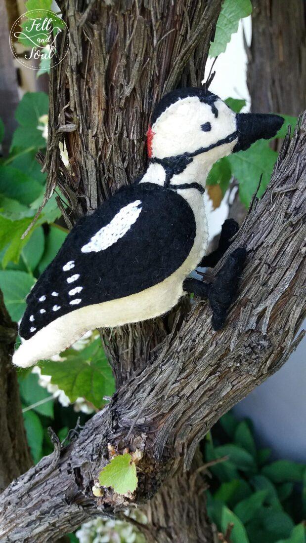 Felt and Soul - harkály gyapjúfilc figura