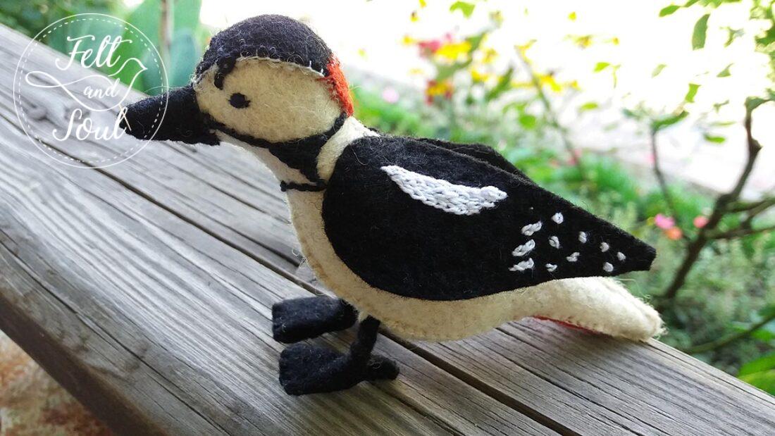 Felt and Soul - harkály gyapjúfilc figura