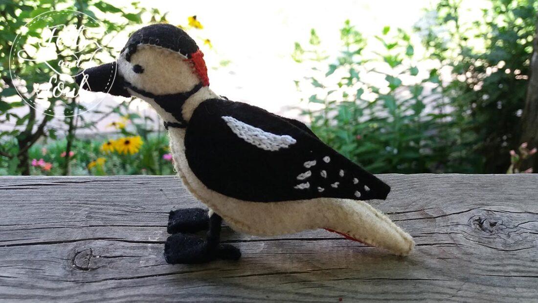 Felt and Soul - harkály gyapjúfilc figura