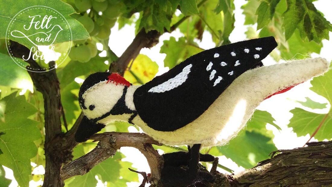 Felt and Soul - harkály gyapjúfilc figura