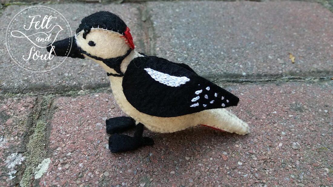 Felt and Soul - harkály gyapjúfilc figura