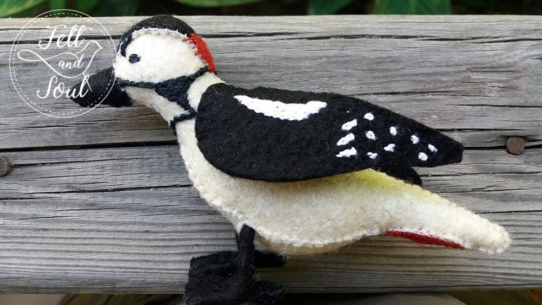 Felt and Soul - harkály gyapjúfilc figura