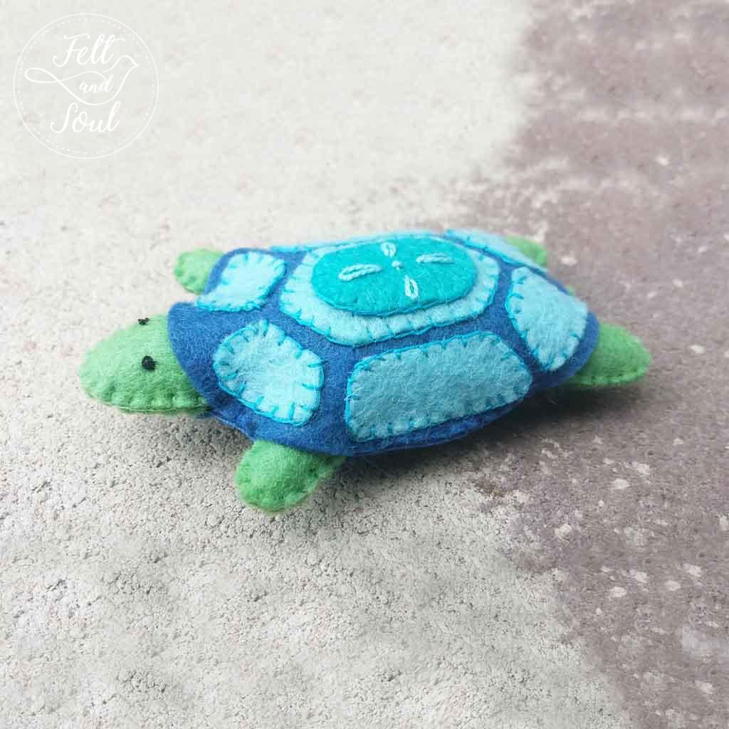 Felt and Soul - teknős gyapjúfilc figura
