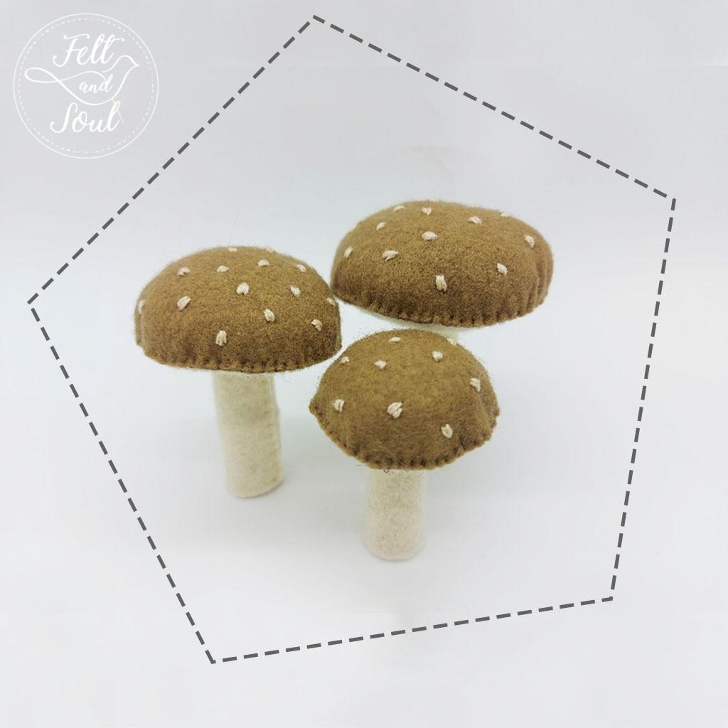 Gomba gyapjú filc figura letölthető szabásminta