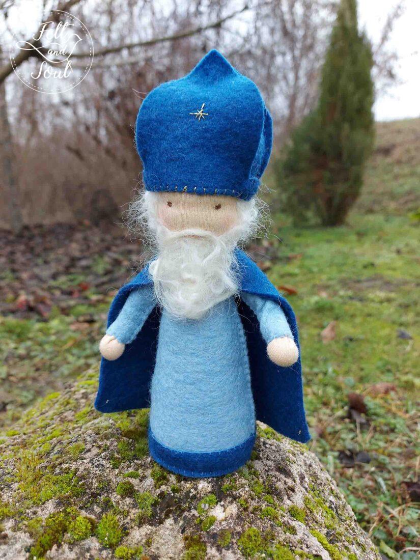 Felt and Soul Szent Miklós gyapjúfilc asztali báb