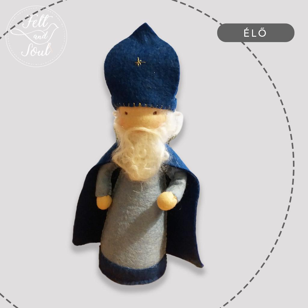 Szent Miklós filc figura varró tanfolyam, workshop
