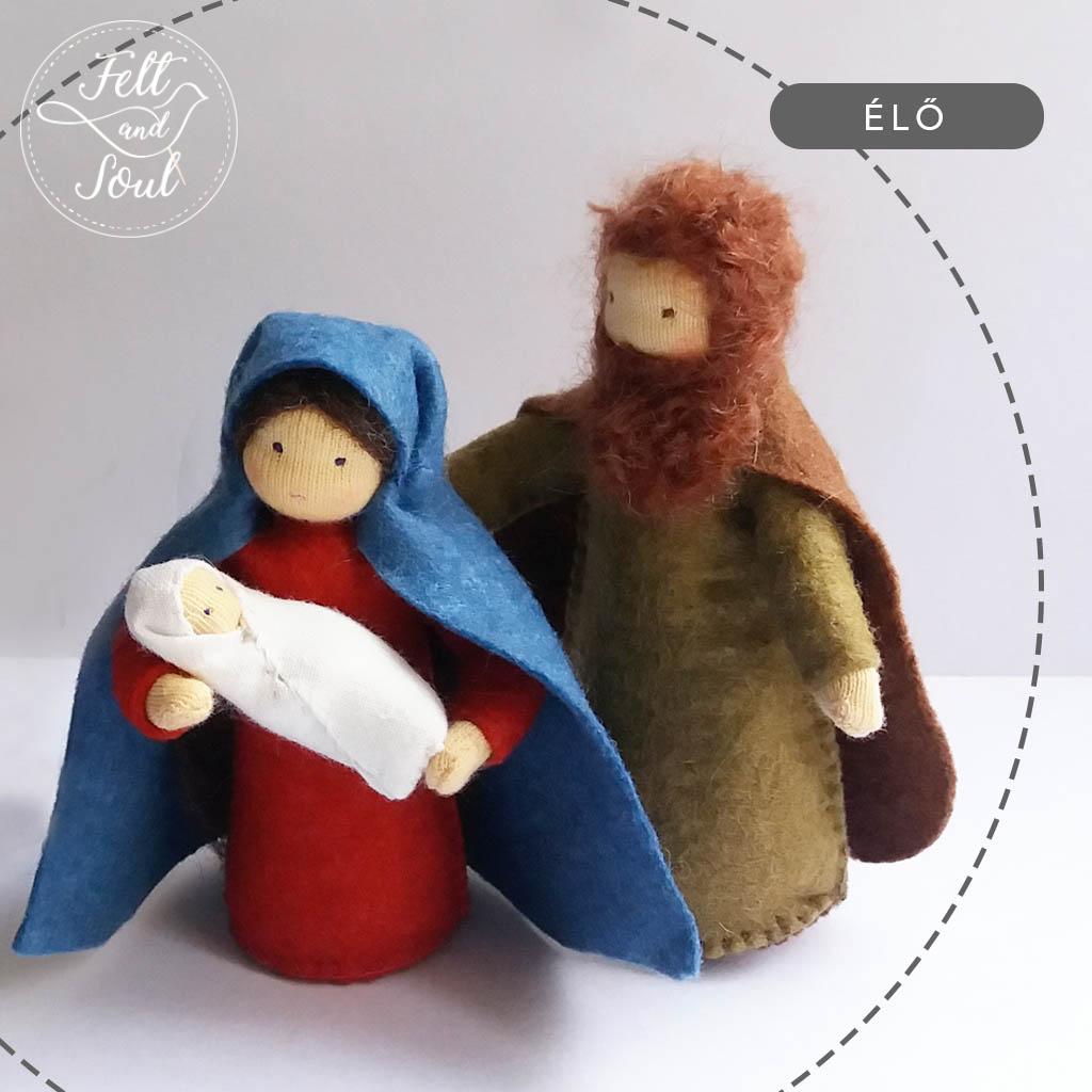 Szent család filc figura varró tanfolyam, workshop