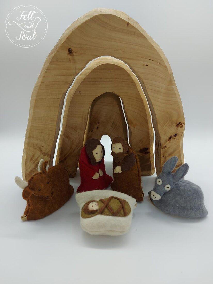 gyapjúfilc adventi zsákok varrásához szabásminta