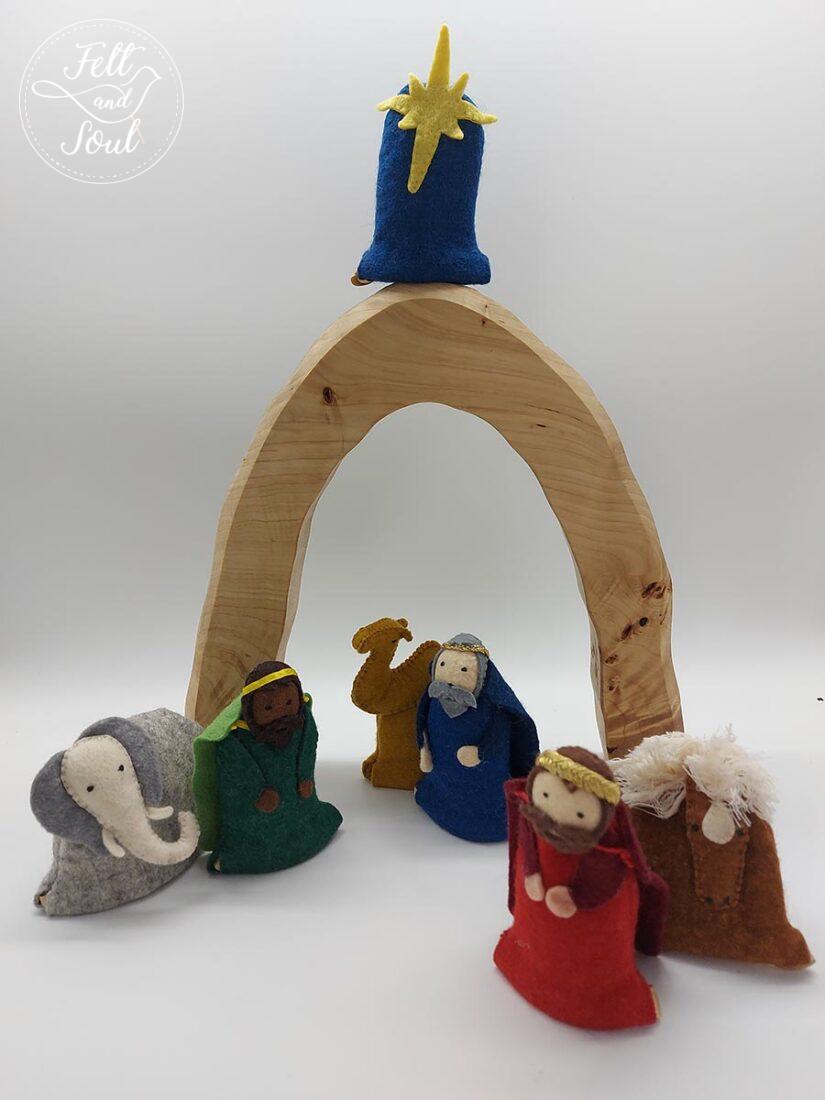 gyapjúfilc adventi zsákok varrásához szabásminta