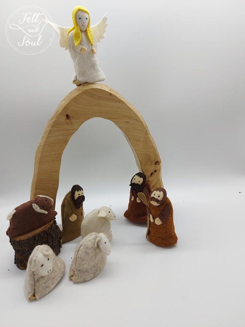 gyapjúfilc adventi zsákok varrásához szabásminta