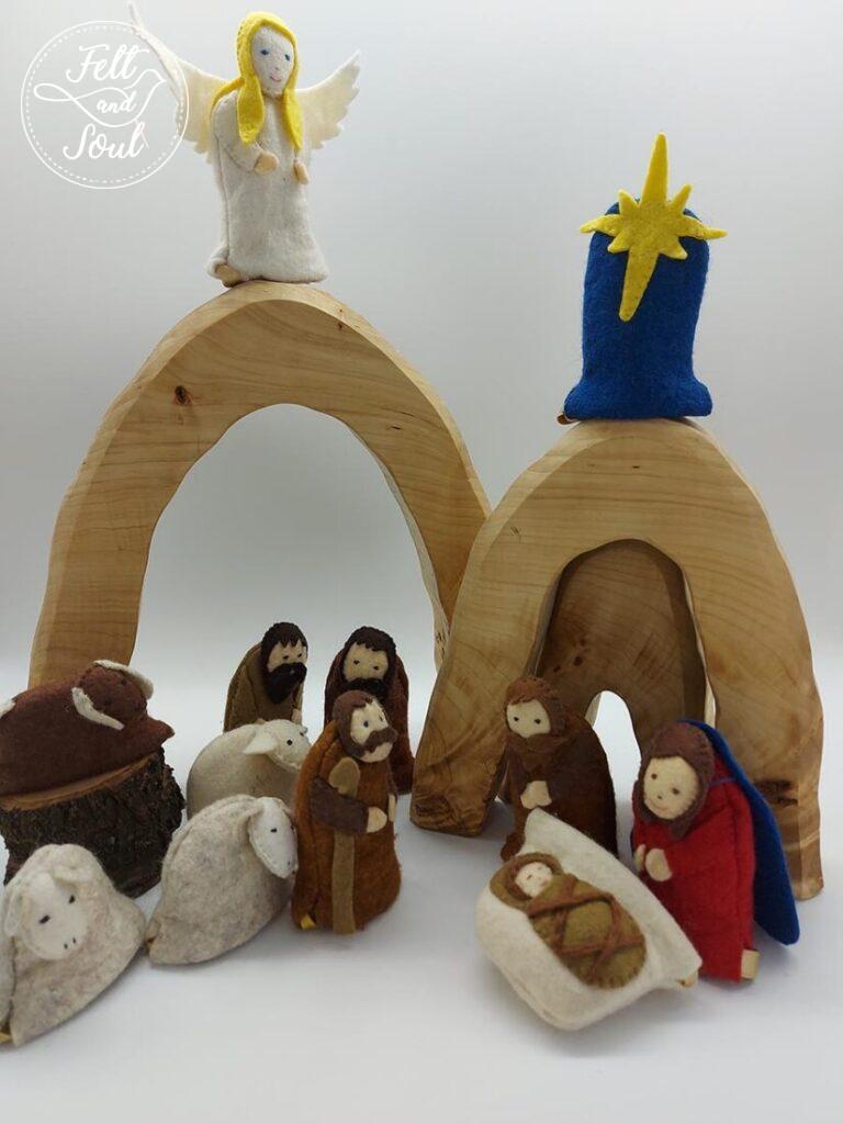 gyapjúfilc adventi zsákok varrásához szabásminta