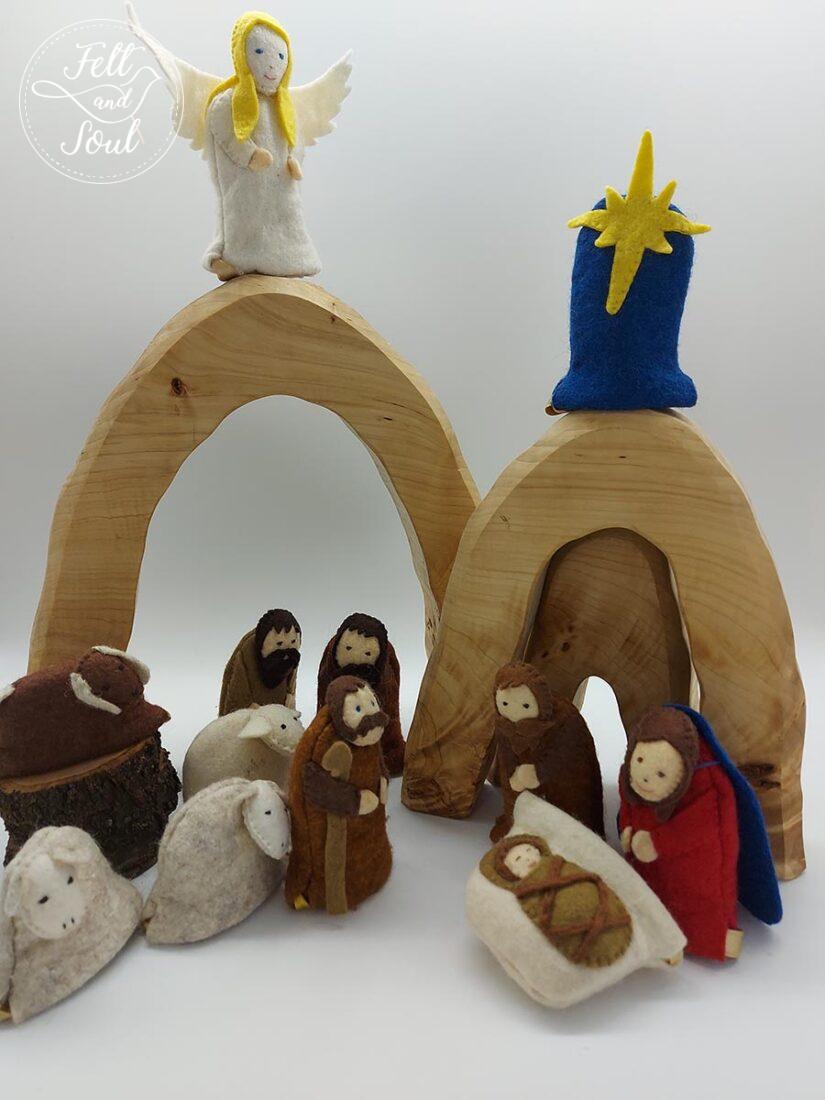 gyapjúfilc adventi zsákok varrásához szabásminta