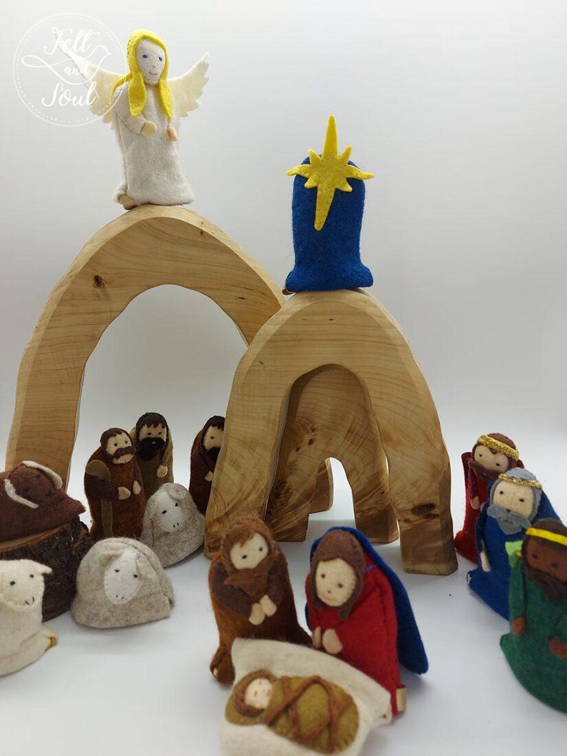 gyapjúfilc adventi zsákok varrásához szabásminta