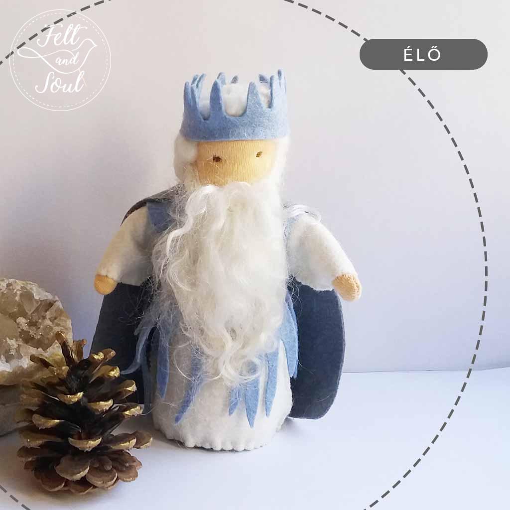 Tél király filc figura varró tanfolyam, workshop