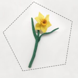 Nárcisz gyapjú filc figura letölthető szabásminta