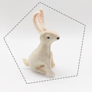 Felt and Soul - Nyuszi gyapjú filc figura letölthető szabásminta