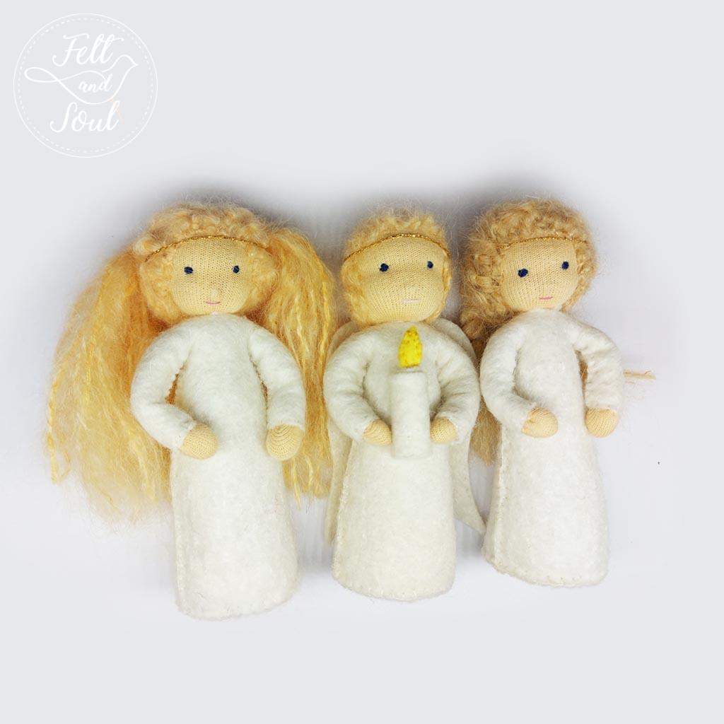 Felt and Soul Angyal gyapjúfilc asztali báb