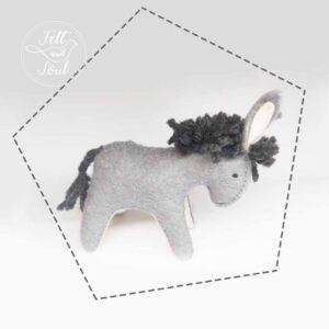 Csacsi, szamár gyapjú filc figura szabásminta