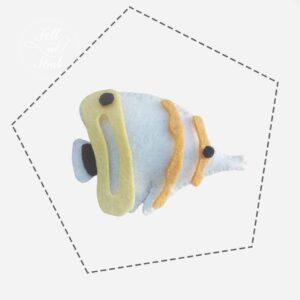 Csipeszhal, vitorláshal gyapjú filc figura szabásminta