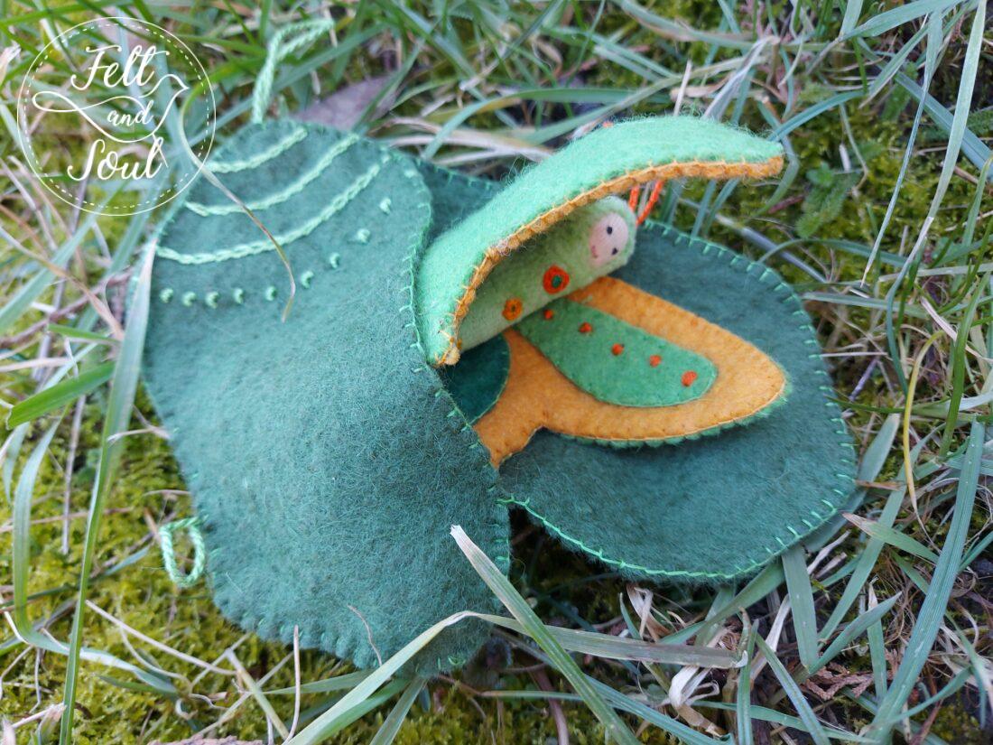 Felt and Soul - pillangó élete filc figurák