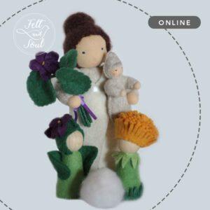 Barka mama virágoskertje filc figura varró tanfolyam, workshop