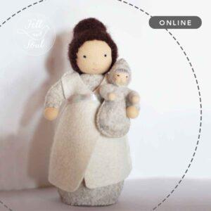 Barka mama és baba filc figura varró tanfolyam, workshop