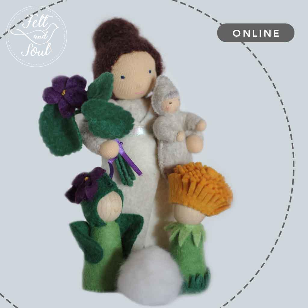 Barka mama virágoskertje filc figura varró tanfolyam, workshop