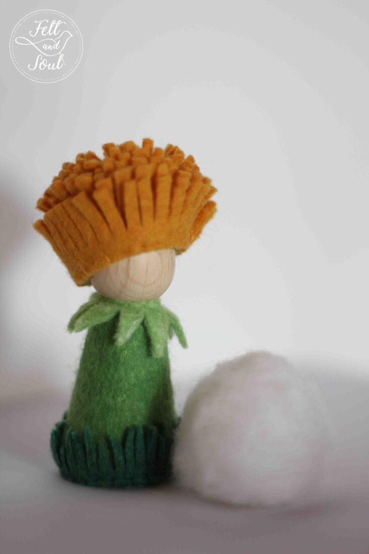 Felt and Soul Pitypang tündér gyapjúfilc figura