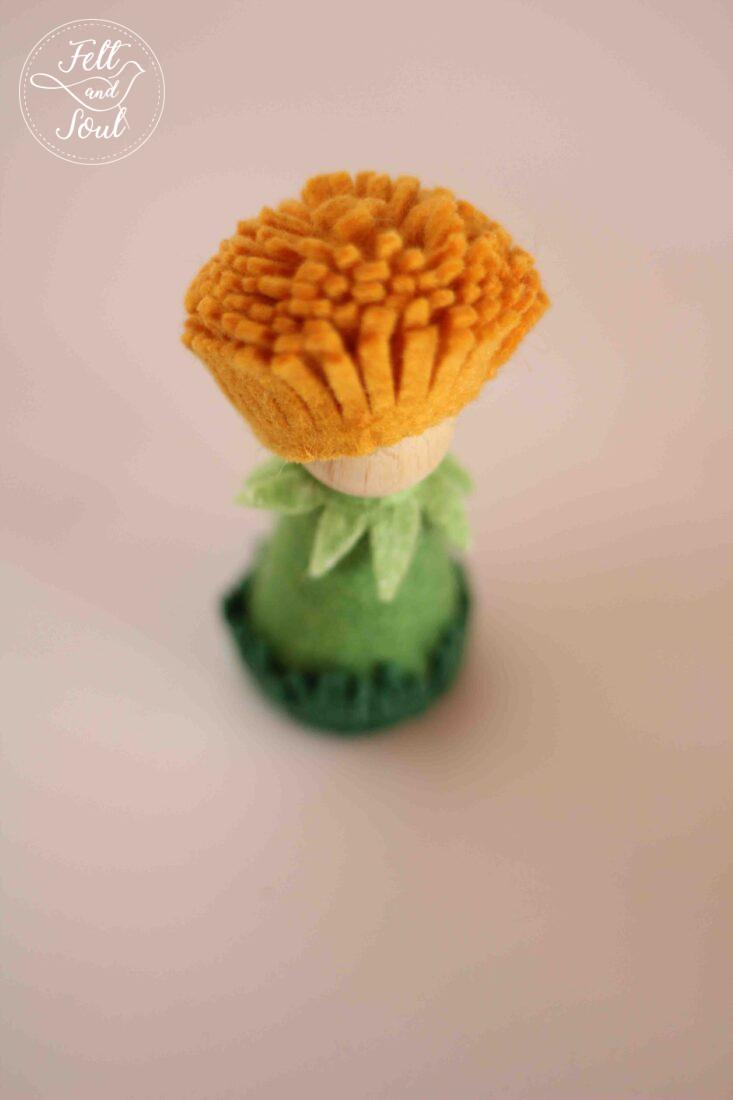 Pitypang manó gyapjú filc figura