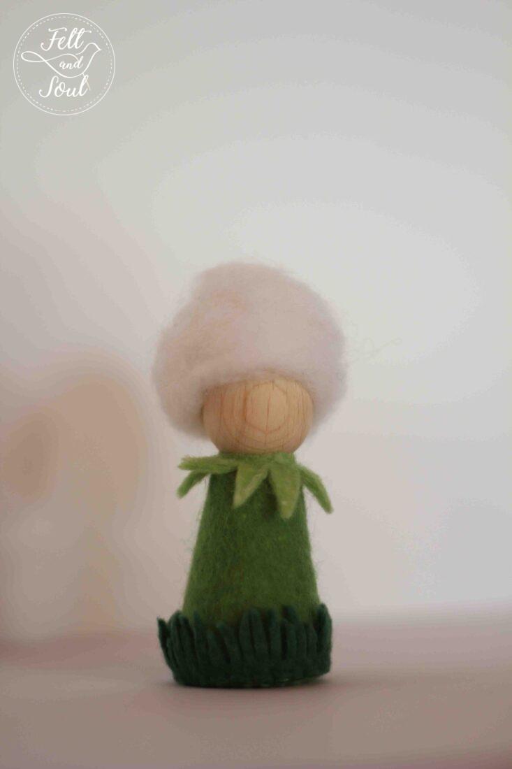 Pitypang manó gyapjú filc figura