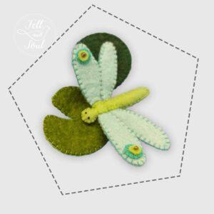 Szitakötő gyapjúfilc figura szabásminta