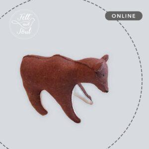 Felt and Soul - medve varrása, gyapjúfilc készítő online workshop