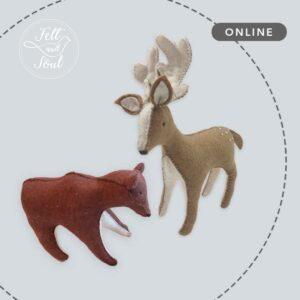 Felt and Soul - szarvas és medve varrása, gyapjúfilc készítő online workshop