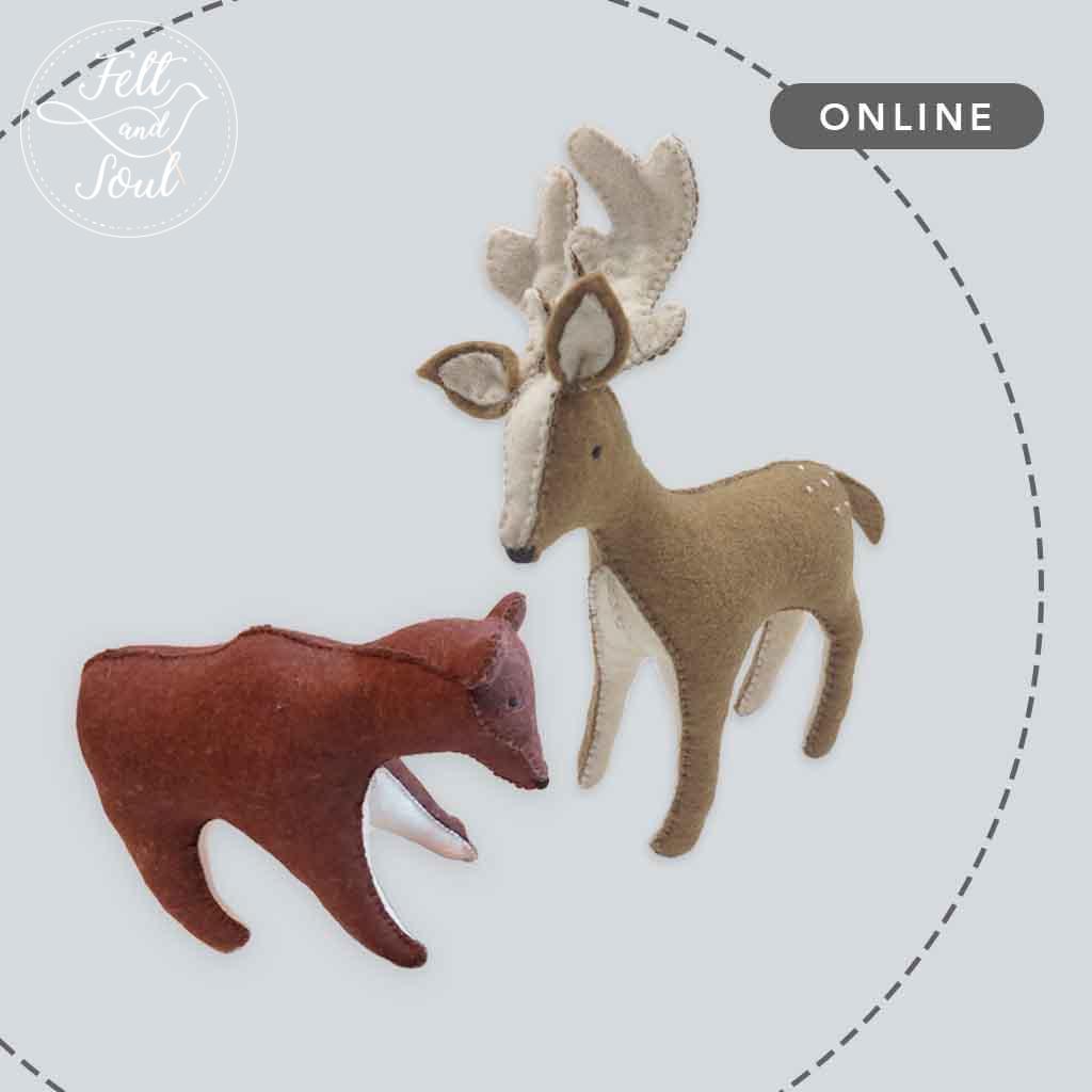 Felt and Soul - szarvas és medve varrása, gyapjúfilc készítő online workshop