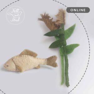 gyapjúfilc ponty és nád készítése online workshop