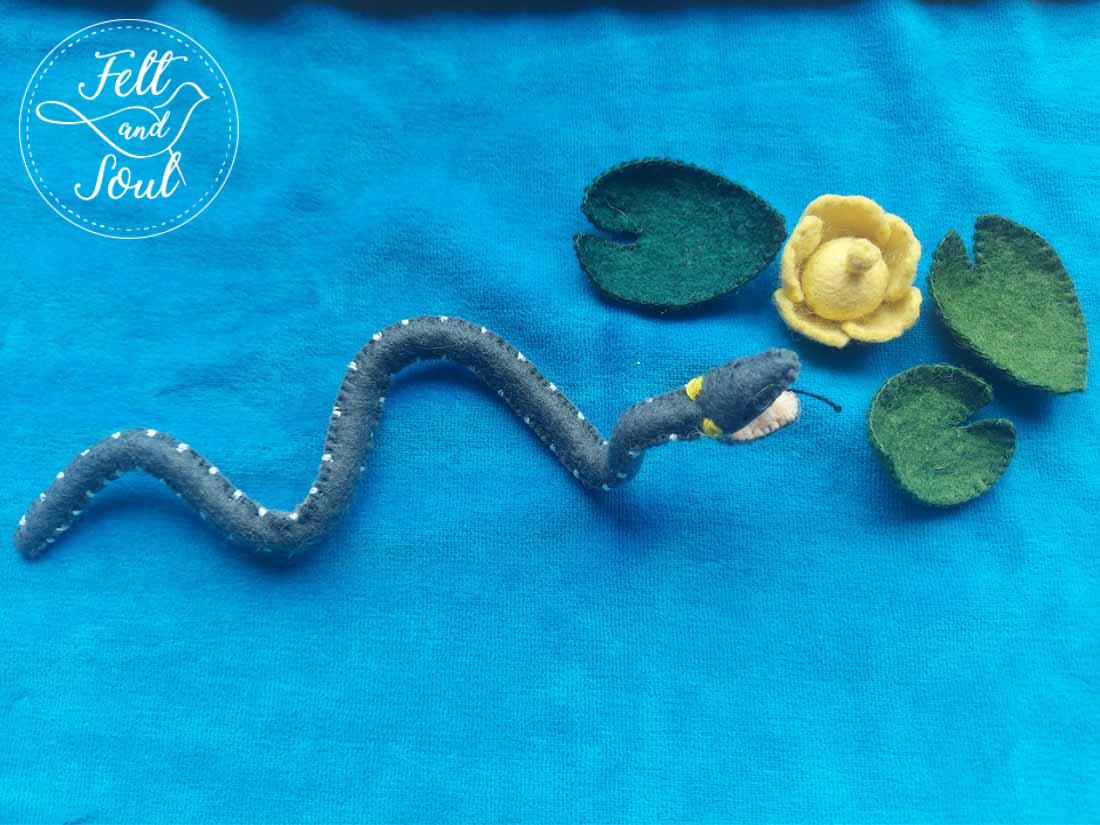 Felt and Soul gyapjúfilc vízi világ, sikló és vízitök