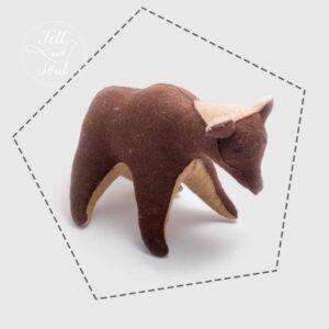 Medve gyapjú filc figura letölthető szabásminta