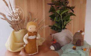 Felt and Soul gyapjúfilc tündér és júliusi évszakasztal