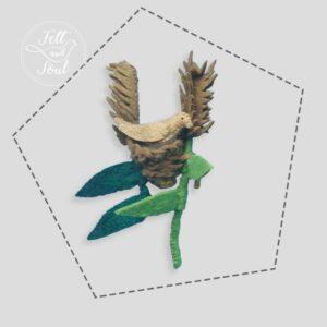 Felt and Soul - Nád és nádirigó gyapjú filc figura letölthető szabásminta