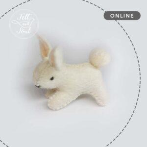 Felt and Soul - nyuszi varrása, gyapjúfilc készítő online workshop