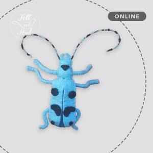 Felt and Soul - havasi cincér varrása, gyapjúfilc készítő online workshop