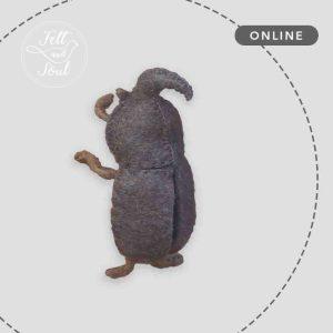 Felt and Soul - orrszarvúbogár varrása, gyapjúfilc készítő online workshop