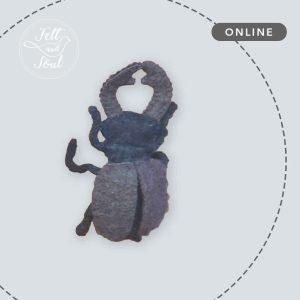 Felt and Soul - szarvasbogár varrása, gyapjúfilc készítő online workshop