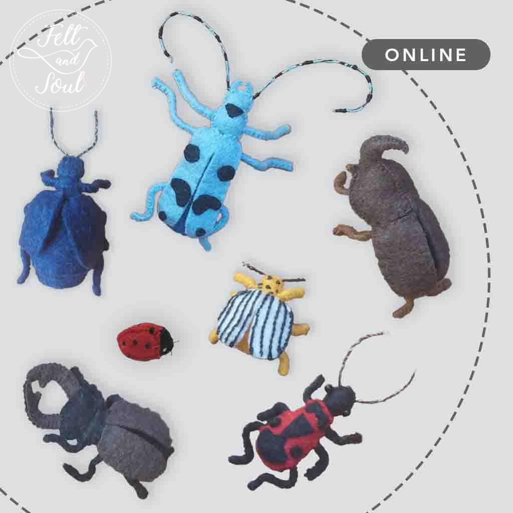 Felt and Soul - bogarak varrása, gyapjúfilc készítő online workshop sorozat