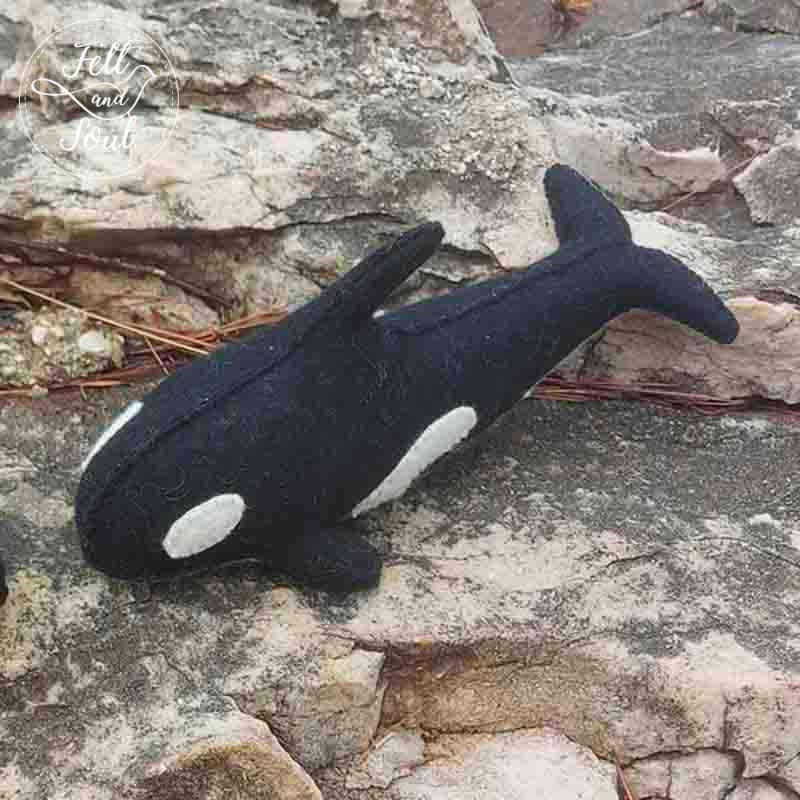 Felt and Soul gyapjúfilc kardszárnyú delfin, orca
