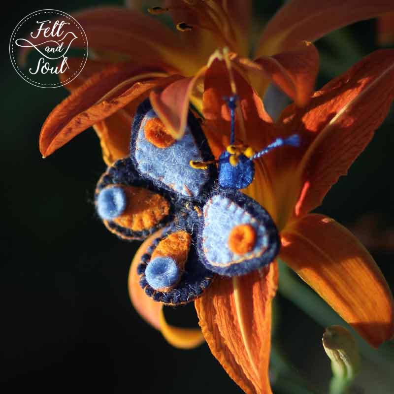Felt and Soul gyapjúfilc pillangó