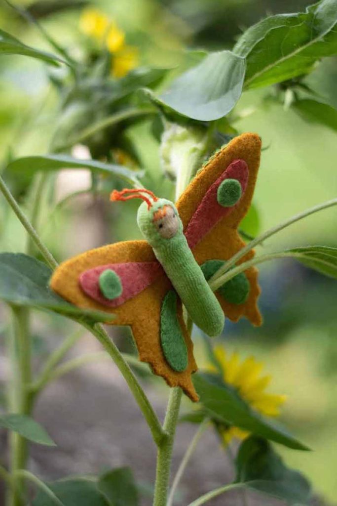 Felt and Soul - pillangó élete filc figurák