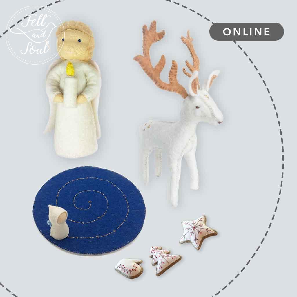 gyapjúfilc adventi és karácsonyi varrás online tanfolyam