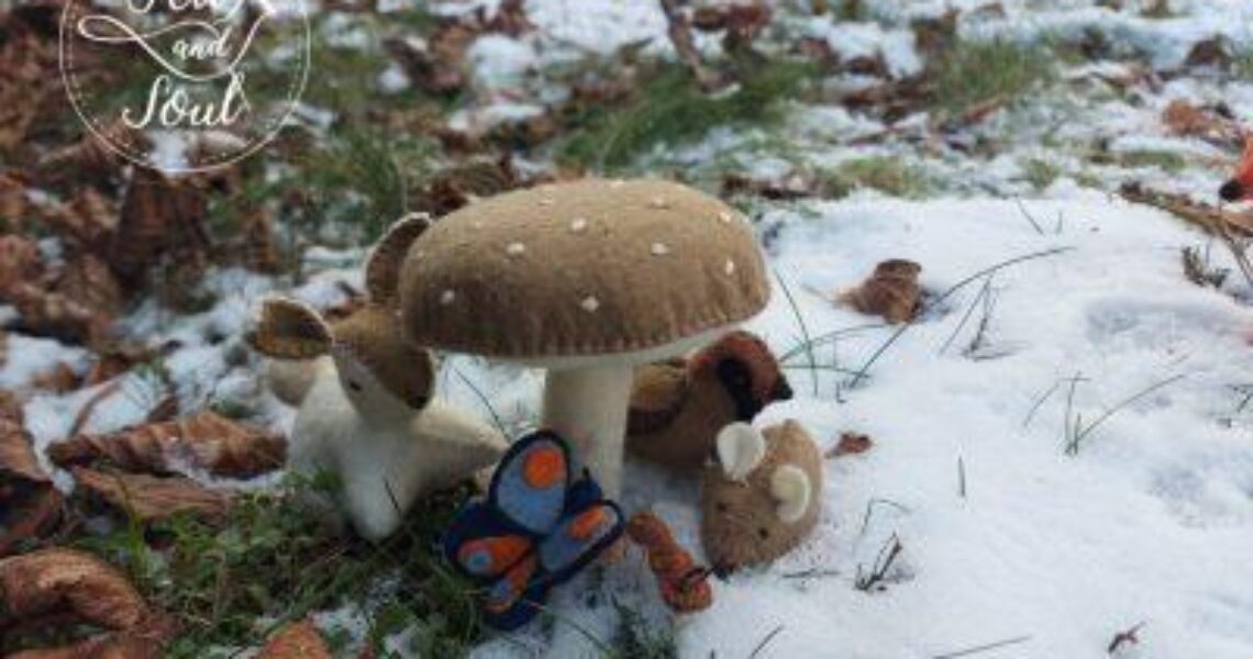 bloghoz Gombamese gyapjúfilc gomba blog illusztráció